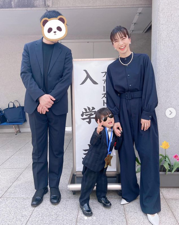 Instagram安田美沙子次男入学式画像