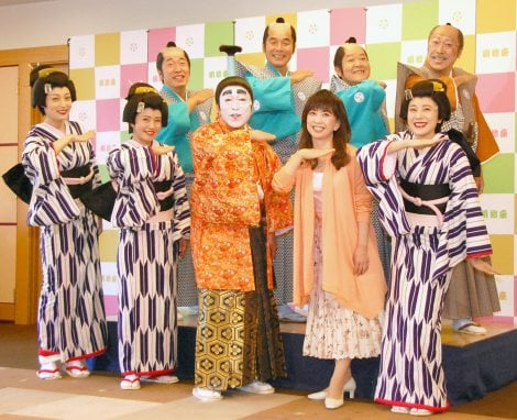 舞台の取材会に登場した大場久美子さん